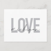 Eenvoudig, modern, stedelijk, cool design Love Mic Briefkaart (Voorkant)