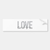 Eenvoudig, modern, stedelijk, cool design Love Mic Bumpersticker (Voorkant)
