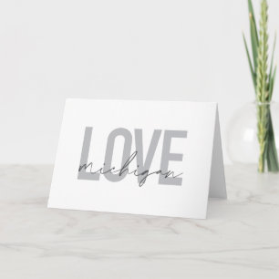Eenvoudig, modern, stedelijk, cool design Love Mic Kaart