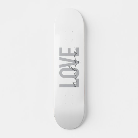 Eenvoudig, modern, stedelijk, cool design Love Mic Persoonlijk Skateboard (Voorkant)