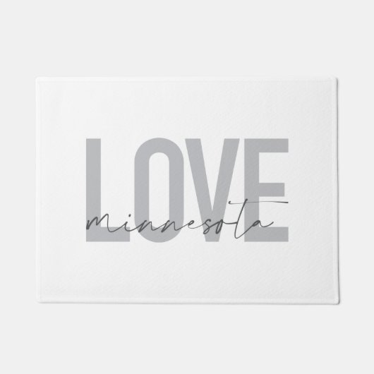 Eenvoudig, modern, stedelijk, cool design Love Min Deurmat (Voorkant)