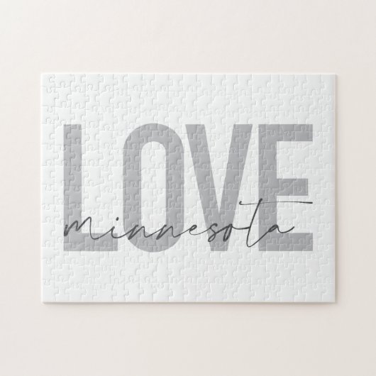 Eenvoudig, modern, stedelijk, cool design Love Min Legpuzzel (Horizontaal)