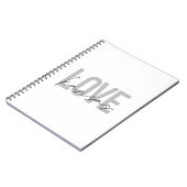 Eenvoudig, modern, stedelijk, cool design van Love Notitieboek (Linkerzijde)