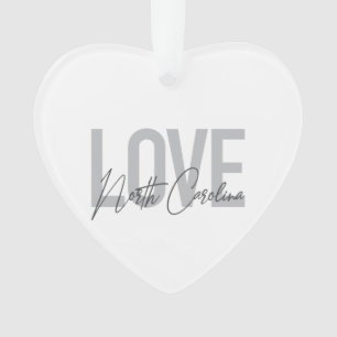 Eenvoudig, modern, stedelijk design Love North Car Ornament