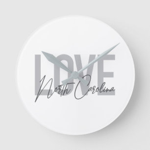 Eenvoudig, modern, stedelijk design Love North Car Ronde Klok