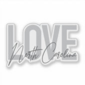Eenvoudig, modern, stedelijk design Love North Car Sticker (Voorkant)