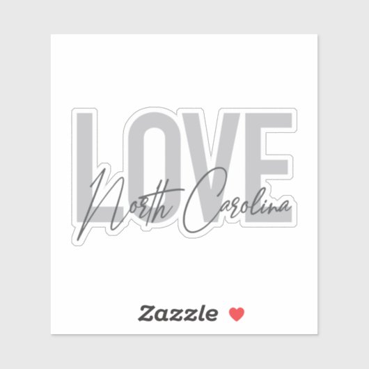 Eenvoudig, modern, stedelijk design Love North Car Sticker (Vel)