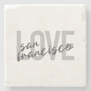 Eenvoudig, modern, stedelijk design Love San Franc Stenen Onderzetter