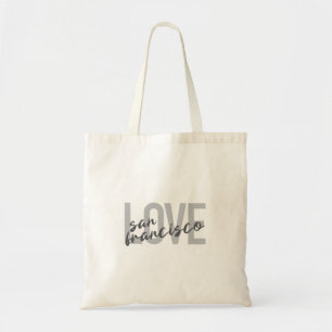 Eenvoudig, modern, stedelijk design Love San Franc Tote Bag