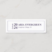 Eenvoudig Modern Stijlvol Afstuderen Naam Kaart Contactkaartje (Voorkant)