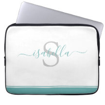 Eenvoudig Modern Stijlvol Monogram Teal