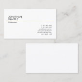 Eenvoudig Modern Stijlvol Wit Goud Plain Trendy Visitekaartje (Voorkant / Achterkant)