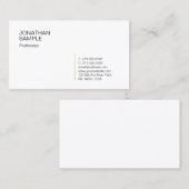 Eenvoudig Modern Stijlvol Wit Goud Professioneel Visitekaartje (Voorkant / Achterkant)