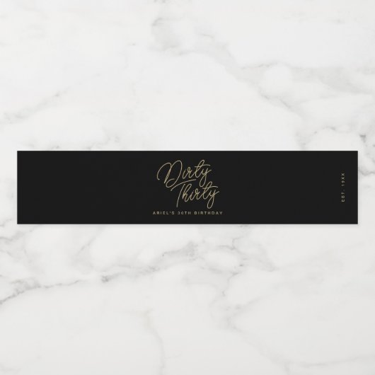 Eenvoudig modern, strak en aangepast waterfles etiket (Enkel label)