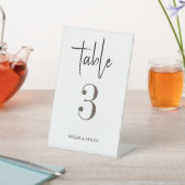 Eenvoudig modern tabelnummer reclamebord met voetstuk (Insitu)