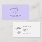 Eenvoudig modern tandheelkundig tandheelkundig ond visitekaartje (Voorkant / Achterkant)