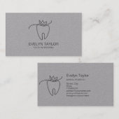 Eenvoudig modern tandheelkundig tandheelkundig ond visitekaartje (Voorkant / Achterkant)