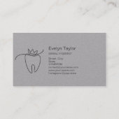Eenvoudig modern tandheelkundig tandheelkundig ond visitekaartje (Achterkant)