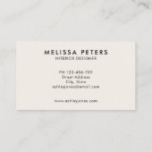 Eenvoudig modern tekenscript visitekaartje (Achterkant)