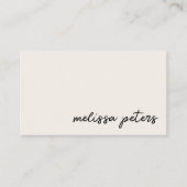 Eenvoudig modern tekenscript visitekaartje (Voorkant)