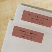 Eenvoudig modern Terra Return-adreslabel Etiket