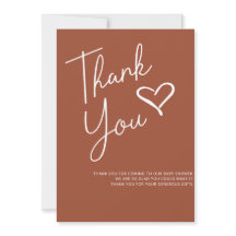 Eenvoudig modern Terracotta Baby shower Hartelijk 