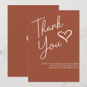 Eenvoudig modern Terracotta Baby shower Hartelijk  Kaart (Voorkant / Achterkant)