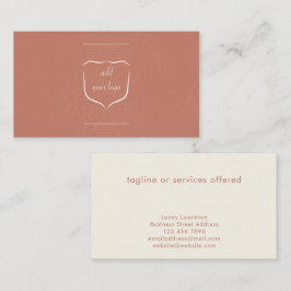 Eenvoudig Modern Terracotta Voeg Logo Toe Professi Visitekaartje