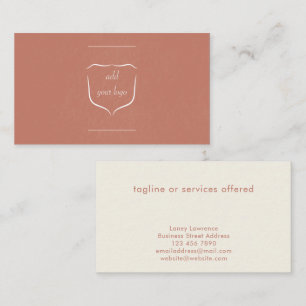 Eenvoudig Modern Terracotta Voeg Logo Toe Professi Visitekaartje