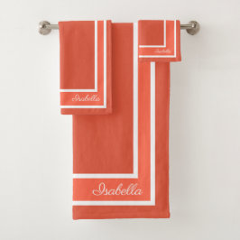 Eenvoudig Modern Tigerlily Bad Handdoek