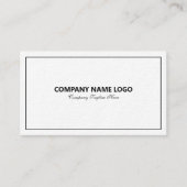 Eenvoudig modern tinnen bl rand op wit Visitekaart Visitekaartje (Voorkant)