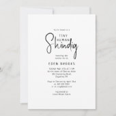 Eenvoudig Modern Tiny Human Shindig Baby shower Kaart (Voorkant)