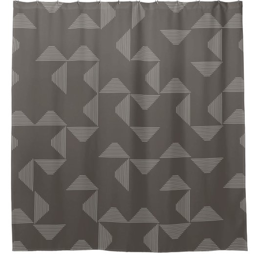 Eenvoudig, modern, trendgeometrisch grafisch patro douchegordijn (Voorkant)