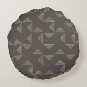 Eenvoudig, modern, trendgeometrisch grafisch patro rond kussen