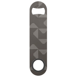 Eenvoudig, modern, trendgeometrisch grafisch patro speed flessenopener