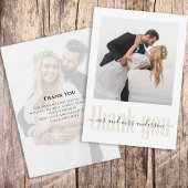 Eenvoudig modern Trendy-minimalistisch huwelijk be Bedankkaart