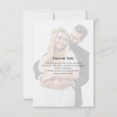 Eenvoudig modern Trendy-minimalistisch huwelijk be Bedankkaart (Achterkant)