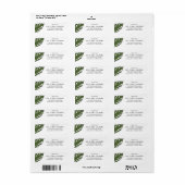 Eenvoudig Modern Tropisch Trouwretouradres Etiket (Full Sheet)