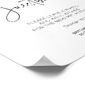 Eenvoudig modern trouwfoto gastensignatuurboek poster (Hoek)