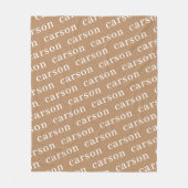 Eenvoudig modern type gepersonaliseerde herhalende fleece deken (Voorkant)
