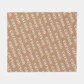 Eenvoudig modern type gepersonaliseerde herhalende fleece deken (Voorkant (Horizontaal))