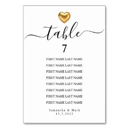 Eenvoudig modern Typografietabel nummer Kaart