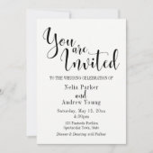 Eenvoudig, modern, u bent uitgenodigd typografie b kaart (Voorkant)