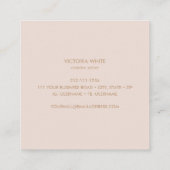 Eenvoudig, modern, uniek Bord Vierkante Visitekaartje (Achterkant)