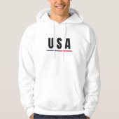 Eenvoudig Modern USA Amerika Art Letter Vlag Souve Hoodie (Voorkant)