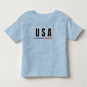 Eenvoudig Modern USA Amerika Art Letter Vlag Souve Kinder Shirts