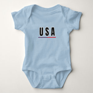 Eenvoudig Modern USA Amerika Art Letter Vlag Souve Romper