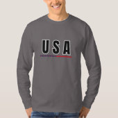 Eenvoudig Modern USA Amerika Art Letter Vlag Souve T-shirt (Voorkant)