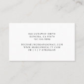 Eenvoudig Modern Vastgoedmakelaar Script Monogram Visitekaartje (Achterkant)