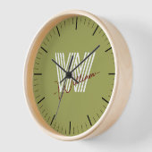 Eenvoudig modern verjaardagsmonogram olijfgroen (Hoek)